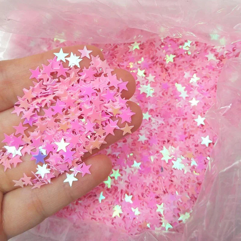 15g Iridescent Sparkle Star Glitter Confetti 6MM Gold For New Year Confetti Party Table Scatter Christmas Decor DIY Supplie
