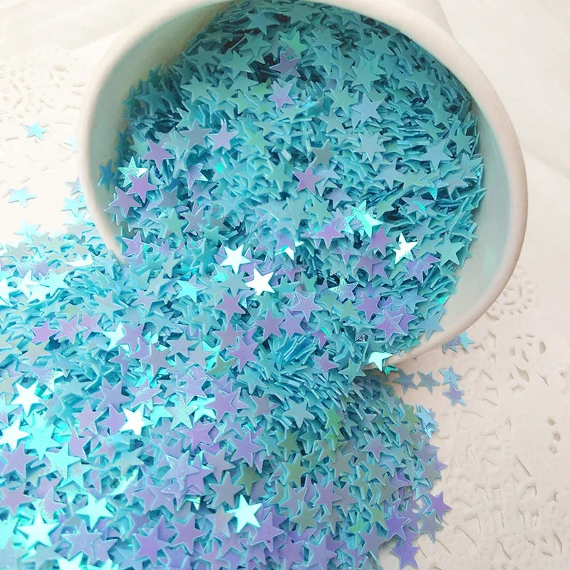 15g Iridescent Sparkle Star Glitter Confetti 6MM Gold For New Year Confetti Party Table Scatter Christmas Decor DIY Supplie
