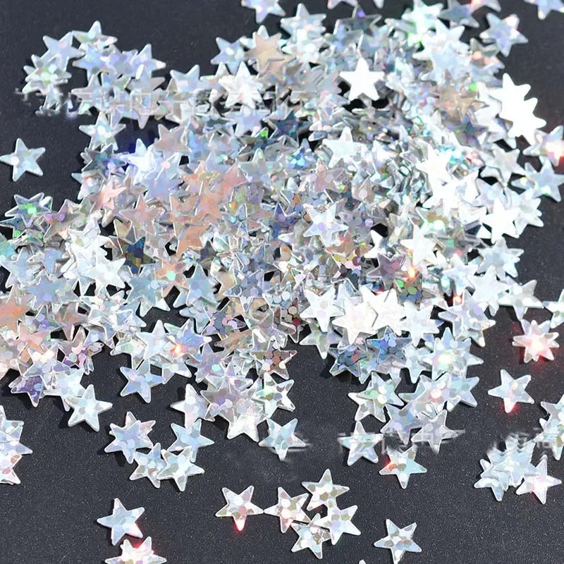 15g Iridescent Sparkle Star Glitter Confetti 6MM Gold For New Year Confetti Party Table Scatter Christmas Decor DIY Supplie
