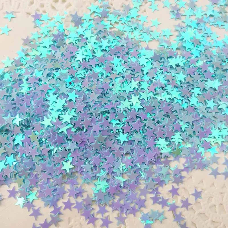 15g Iridescent Sparkle Star Glitter Confetti 6MM Gold For New Year Confetti Party Table Scatter Christmas Decor DIY Supplie