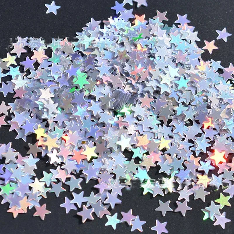 15g Iridescent Sparkle Star Glitter Confetti 6MM Gold For New Year Confetti Party Table Scatter Christmas Decor DIY Supplie