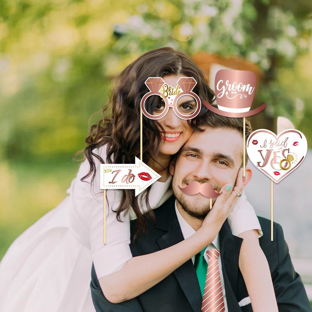 25pcs Funny Wedding Paper Photo props