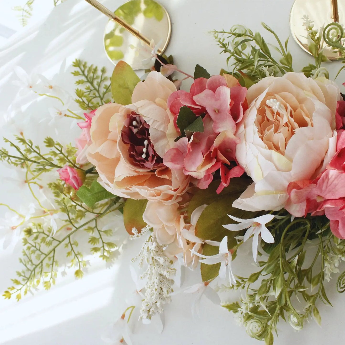 Artifial Flowers For Wedding Arch Decoration Front Door Hanging Flower String Bedroom Wall Decor Table Flower Row Fake Plants