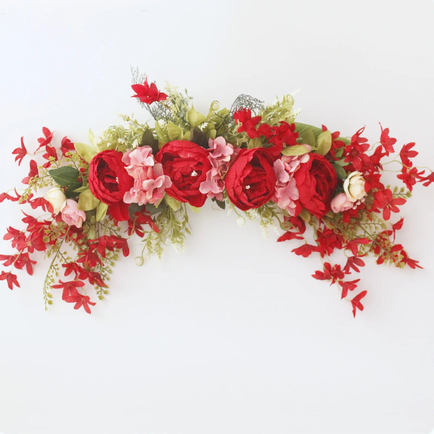 Artifial Flowers For Wedding Arch Decoration Front Door Hanging Flower String Bedroom Wall Decor Table Flower Row Fake Plants