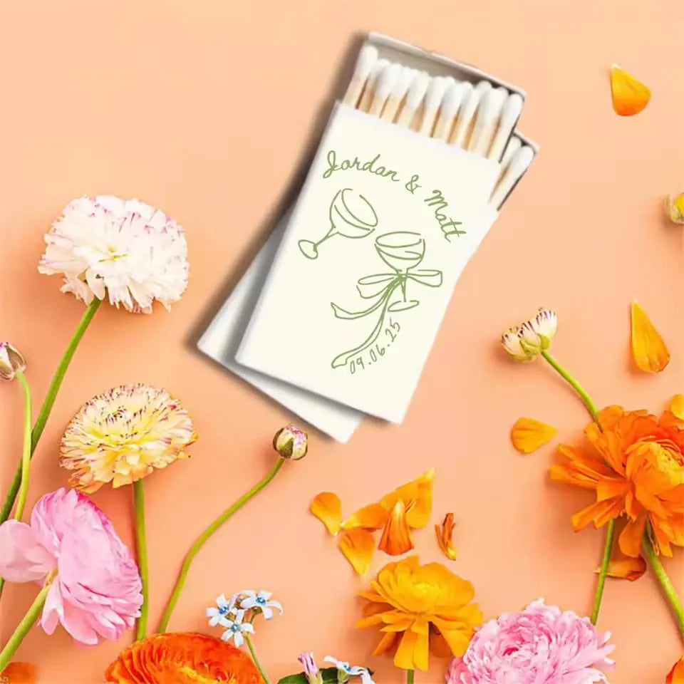 Printed Matchboxes, Personalized Wedding Matchboxes, Handmade Matchboxes, Bulk Matchboxes, Sage Green Colored Matchbox
