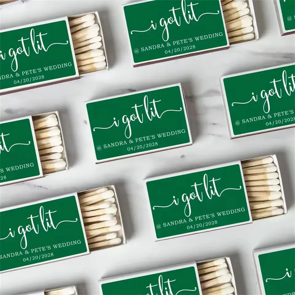 Printed Matchboxes, Personalized Wedding Matchboxes, Handmade Matchboxes, Bulk Matchboxes, Sage Green Colored Matchbox