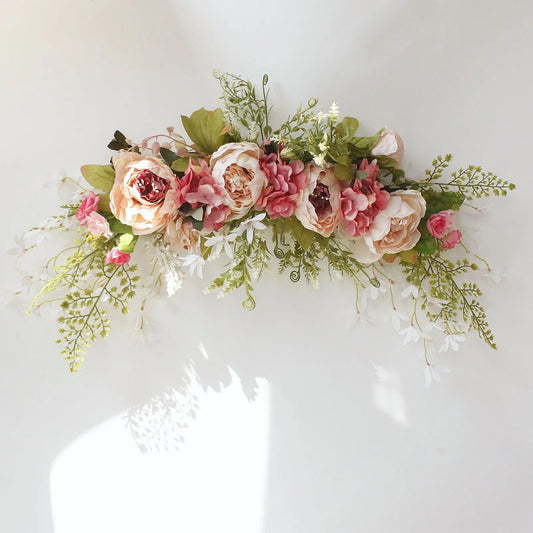 Artifial Flowers For Wedding Arch Decoration Front Door Hanging Flower String Bedroom Wall Decor Table Flower Row Fake Plants