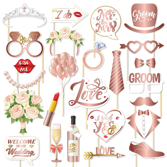 25pcs Funny Wedding Paper Photo props