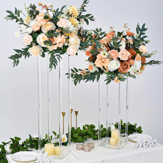 8Pcs Acrylic Centerpiece Wedding Flower Stand 31.5 in Flower Vase Centerpieces for Event Party Reception Table Decoration
