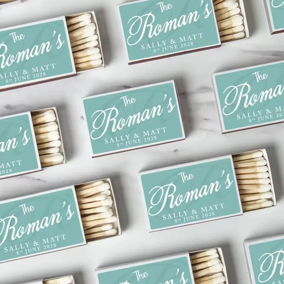 Printed Matchboxes, Personalized Wedding Matchboxes, Handmade Matchboxes, Bulk Matchboxes, Sage Green Colored Matchbox