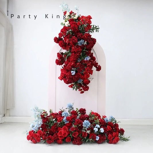 Artificial Flowers Wedding Arch Decor Hanging Flower Arrangement for Stage Road Lead Home Decor Fake Flowers for Events